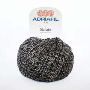 Adriafil Stellato - Pelote de 50 gr - 50 Noir Argent