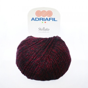 Adriafil Stellato - Pelote de 50 gr - 56 Noir Rouge sombre