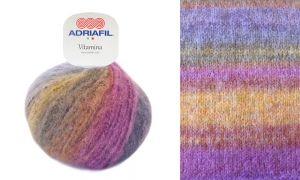 Adriafil Vitamina - Pelote de 50 gr - Coloris 84 fuchsia écru violet