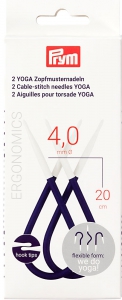 Aiguilles à torsades Yoga Ergonomics - n°4 - 20 cm - 2 pièces - Prym