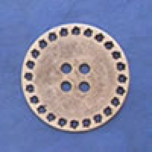 Bouton rond et plat en métal 50 mm - Coloris Argent