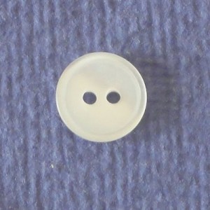 Bouton rond layette 10 mm - Blanc