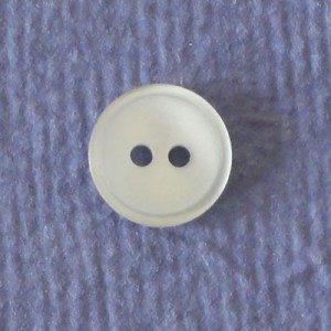 Bouton rond layette 10 mm - Bleu-gris