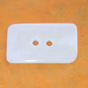 Bouton rectangulaire en os 50 x 30 mm