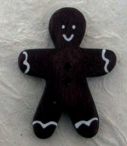 Bouton en bois Gingerbread 40 mm - Marron foncé