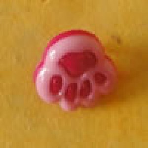 Bouton Patte d'ours - 12 mm - Rose