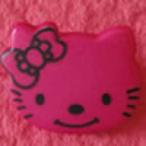 Bouton Tête de chat 18 mm Fuschia