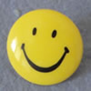 Bouton Smile 15 mm Jaune