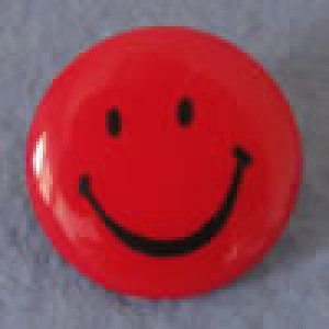 Bouton Smile 15 mm Rouge