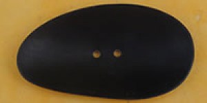 Bouton ovale résine 70 mm - Noir