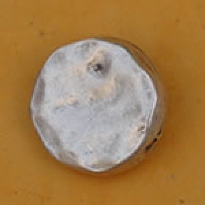 Bouton rond en métal argenté 23 mm - Coloris Argenté