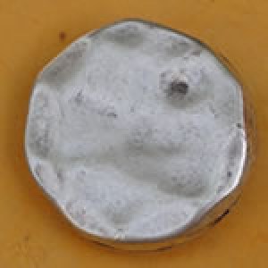 Bouton rond en métal argenté 28 mm - Coloris Argenté