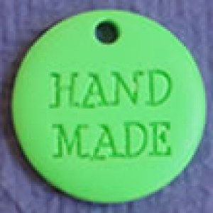 Sequin 'Hand made' 18 mm  - Vert fluo