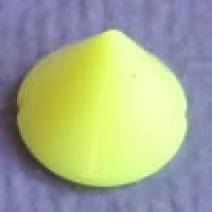 Bouton cône 10 mm - Jaune fluo