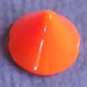 Bouton cône 10 mm - Orange fluo