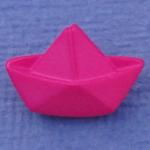 Bouton Effet Petit bateau en papier 20 mm - Fuschia