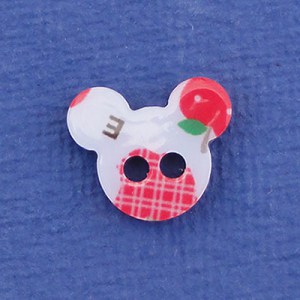 Bouton Multicolore - Tête de souris 18 mm