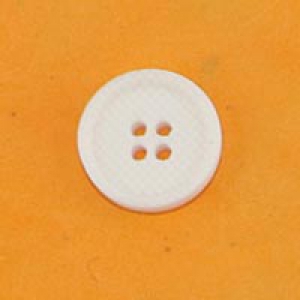 Bouton rond effet cannage 15 mm - Blanc