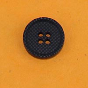 Bouton rond effet cannage 15 mm - Bleu