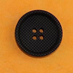 Bouton rond effet cannage 20 mm - Noir