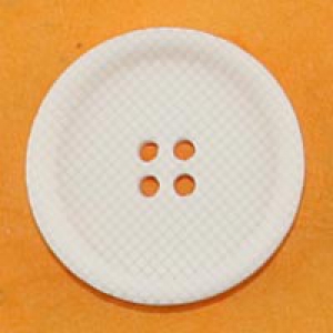 Bouton rond effet cannage 25 mm - Blanc