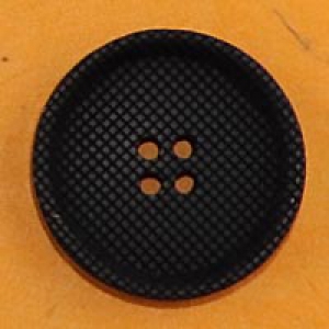 Bouton rond effet cannage 25 mm - Noir