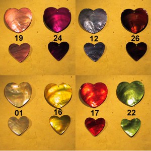Coeur en nacre 30 mm