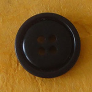Bouton rond 4 trous 12 mm - Noir