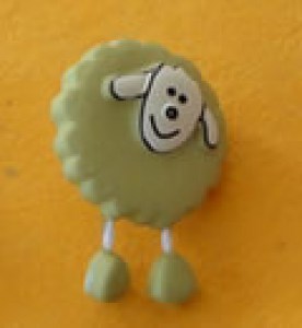 Bouton mouton 18 mm - Pistache