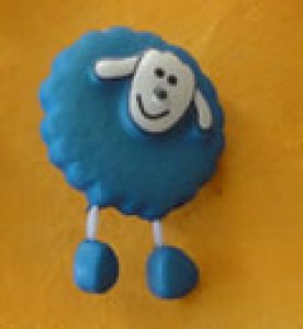 Bouton mouton 18 mm - Turquoise