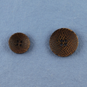 Bouton rond motif cannelures