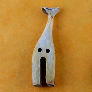 Bouton en corne en forme de girafe 80 mm