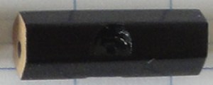 Bouton crayon en bois sans pointe 22 x 9 mm - Noir