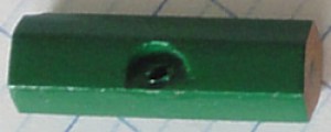 Bouton crayon en bois sans pointe 22 x 9 mm - Vert