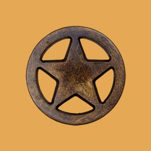 Bouton Etoile en métal 11 mm Coloris Bronze
