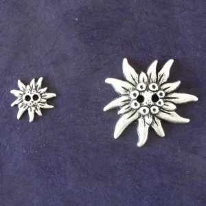 Bouton en métal Edelweiss