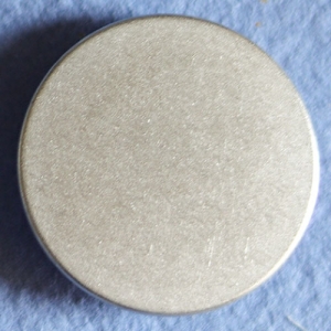 Bouton rond métal plat 40 mm - Argenté