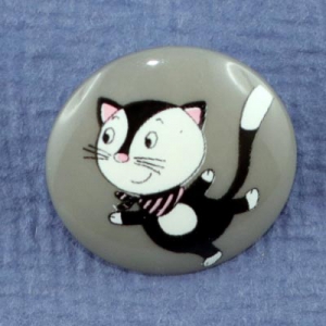 Bouton Mister Cat 18 mm - Gris