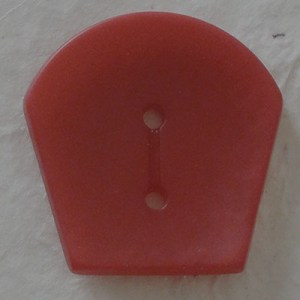 Bouton en forme de pétale 34 mm - Rouge