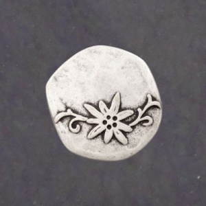 Bouton rond en métal Edelweiss 28 mm
