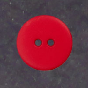 Bouton rond polyester 18 mm - Rouge