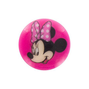 Boutons Tête de Minnie Fuschia 15 mm - Carte de 6 boutons