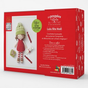 Coffret Lulu fête Noël : poupée au crochet et ses accessoires
