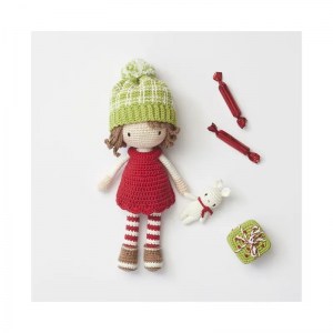 Coffret Lulu fête Noël : poupée au crochet et ses accessoires