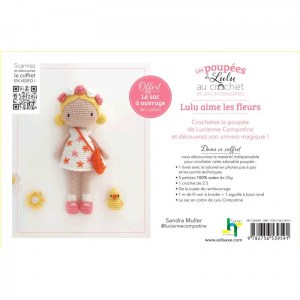 Coffret Lulu aime les fleurs : poupée au crochet et ses accessoires