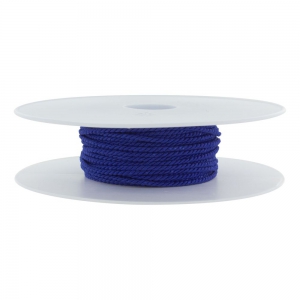 Cordon polyester diamètre 2 mm - Bobine de 25 m - Bleu Royal