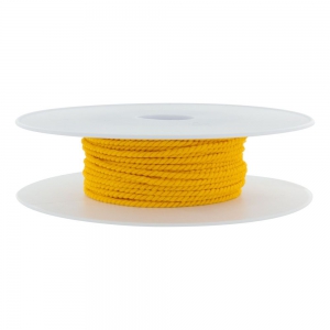 Cordon polyester diamètre 2 mm - Bobine de 25 m - Bouton d'or