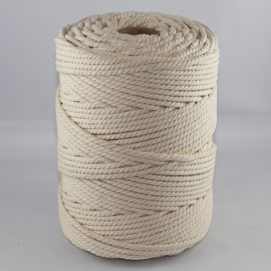 Coton à macramé 4 mm - Bobine de 1 kg - Coloris Ecru