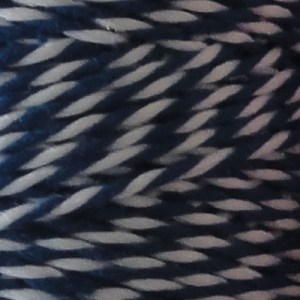 Coton à macramé bicolore 0,8 mm - Bobine de 50 gr - Coloris Bleu