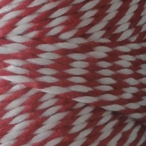 Coton à macramé bicolore 0,8 mm - Bobine de 50 gr - Coloris Rouge